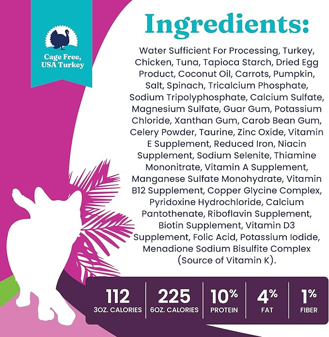 Solid Gold Tropical Blendz Wet Cat Food - Turkey Pate in Coconut Oil - Canned Cat Food, 16 Pack