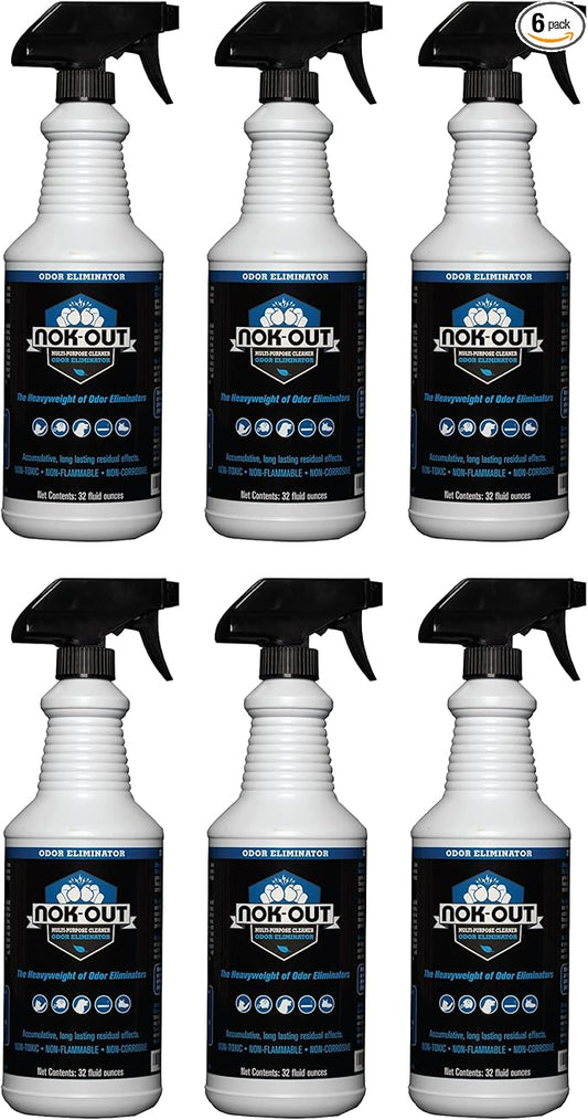 Odor Remover, Pet Deodorizer and Cleaning Spray, 32 Fluid Ounce Spray, 6-Pack