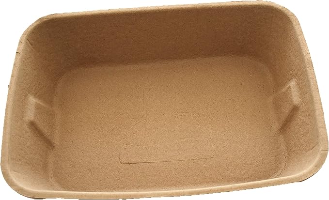 Disposable Cat Litter Box (5 Pack Of Trays) Eco Friendly 100% Recycled Paper Cat Tray,16.14 X11.81X3.94 Inch (Brown)