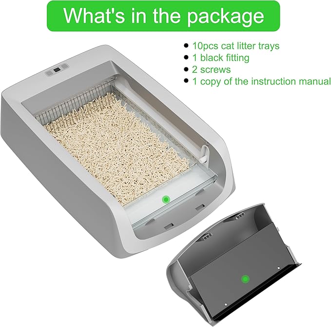 Disposable Litter Tray Compatible with Pet-Safe Scoop-Free Self-Cleaning Cat Litter Boxes - Easy to Clean Durable Litter Box Tray(10 Pieces)