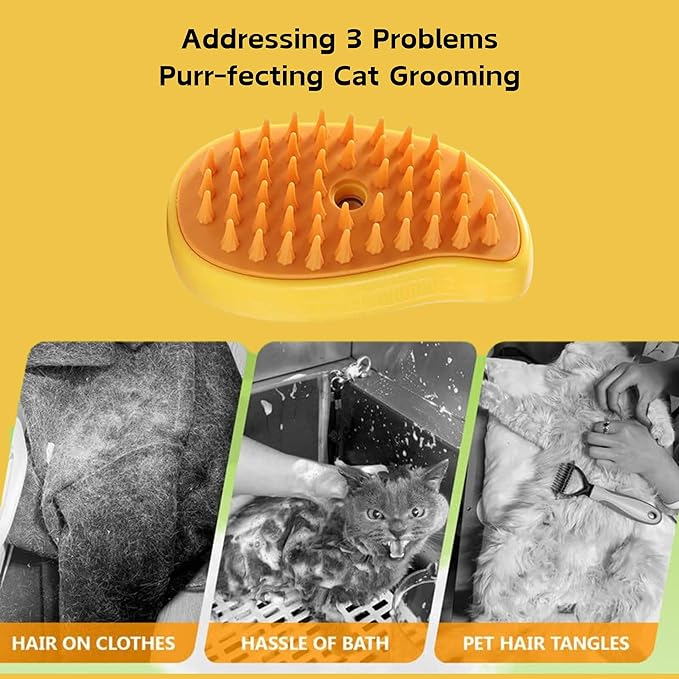 Cat steam brush,Cat brushes for indoor cats, Steam brush for cats, Dog brush for shedding,Misty brush cat, Steamy cat brush, Cat grooming supplies, Cat brush with steam, Cat brush for shedding, Gato