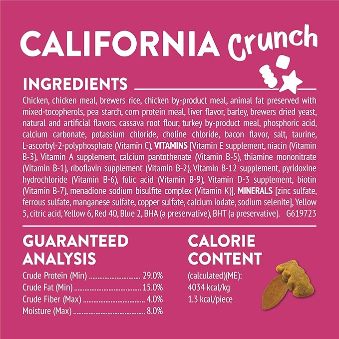 Purina Friskies Cat Treats, Party Mix California Crunch With Chicken - (Pack of 6) 6 oz. Pouches