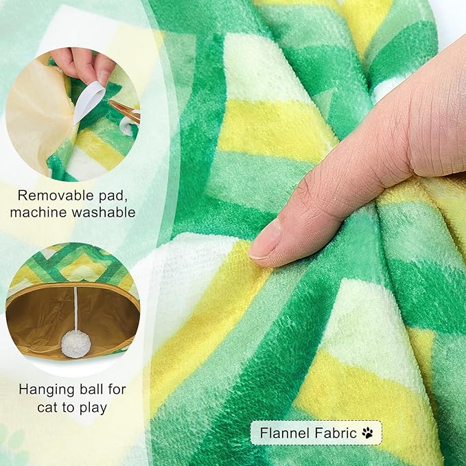 Cat Tunnel Bed, Cat Tunnels Cat Toys for Indoor Cats S-Shape Cat Tube and Cat Donut Tunnel Cave Large Cat Toys Interactive Cat Stuff Supplies