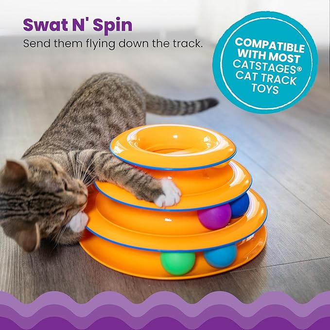 Catstages Replacement Balls for Cat Track Toy, Multiple Colors - 6 Pack, All Breed Sizes