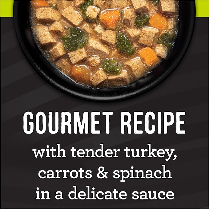 Merrick Purrfect Bistro Soirees Grain Free Natural Canned Cat Food with Gravy, Turkey Cassoulet Recipe - (Pack of 24) 2.75 oz. Cans