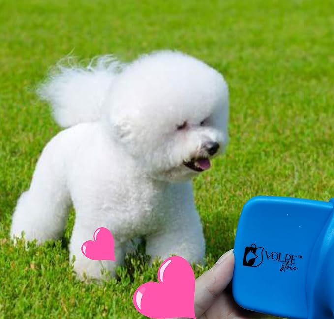 Volpe Self-Cleaning Slicker Brush for Cats & Dogs,Pets Short & Long Hair,Gentle Grooming Tool,Ergonomic Handle,Easy to Clean,Deshedding & Removal Tangled Fur,Dark Blue