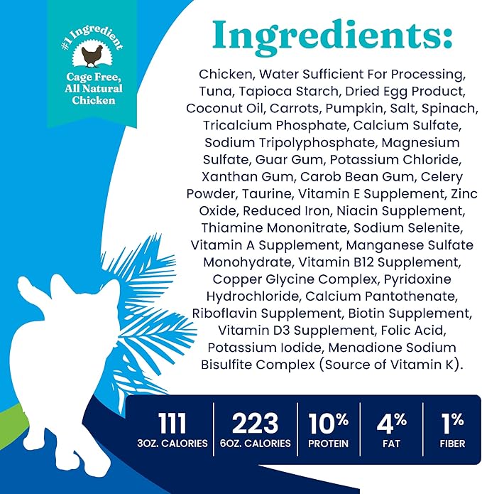 Solid Gold Tropical Blendz Wet Cat Food - Chicken Pate in Coconut Oil - Canned Cat Food, 24 Pack