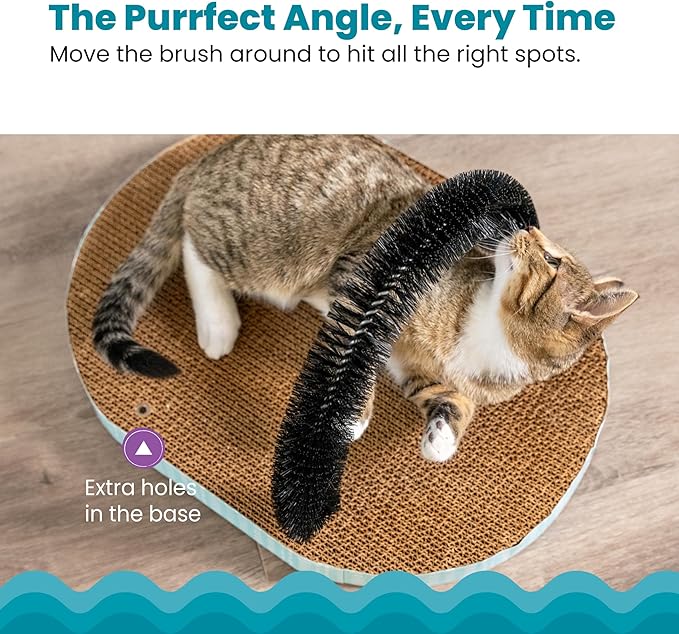 Catstages Scratch & Groom Corrugated Cat Scratch Pad with Catnip