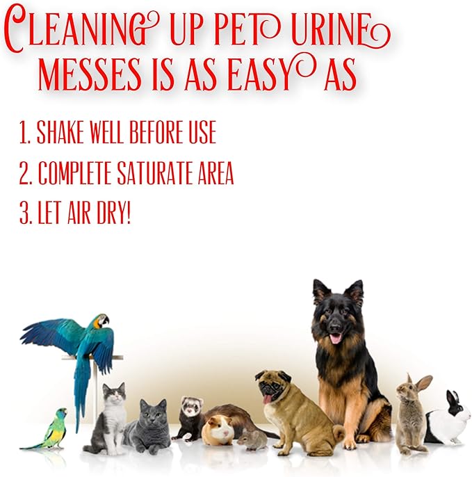 Instantly Urine Odor Remover for Pets - Eliminator for Cat & Dog Pee, Best Oxidizer Based Urine Cleaner for Carpets, House, Rugs, Mattress, etc. 2-128 Oz (2 Gallons)