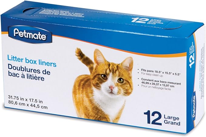 Petmate Large Litter Pan Liners, 12 Count (Pack of 1)
