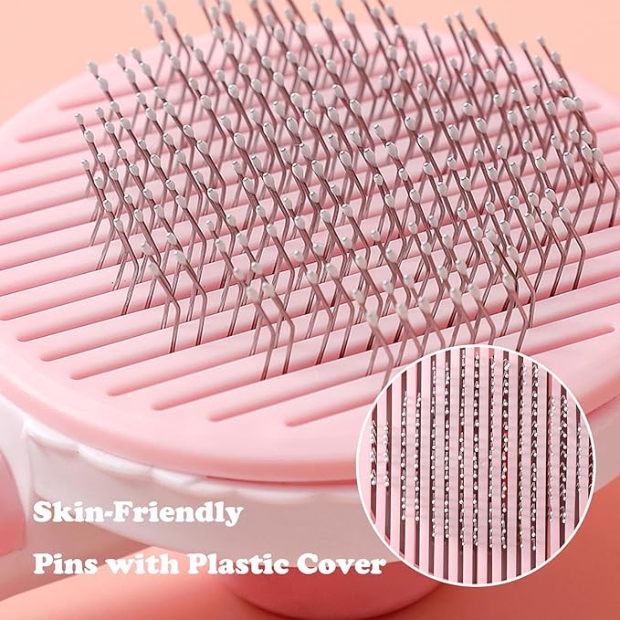 Cat Grooming Brush - Cat Brush for Shedding, Cat Dog Bath Brush Dog Shedding Brush, Hair Cleaner Brush Cat Brushes for Indoor Cats Shedding, Cat Comb Pet Brush Dog Brush for Long Haired Dogs and Cats