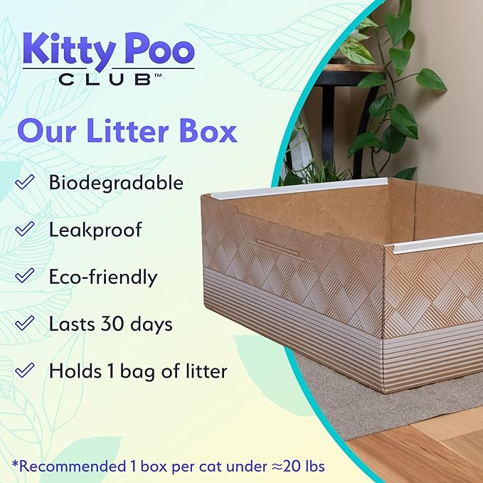 Leakproof Disposable 2-Pack Cat Litter Box with 2 Bags of 6 lbs Litters | Superior Odor Control & Recyclable Design | Perfect for Travel, Multi-Cat Homes & Daily Use — Kitty Poo Club