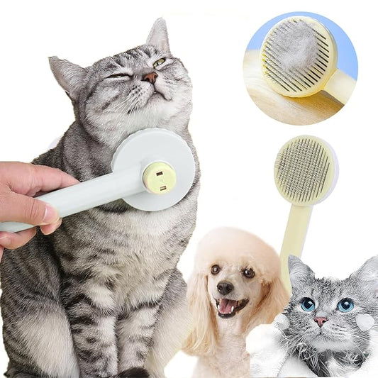 Cat Grooming Brush - Cat Brush for Shedding, Cat Dog Bath Brush Dog Shedding Brush, Hair Cleaner Brush Cat Brushes for Indoor Cats Shedding, Cat Comb Pet Brush Dog Brush for Long Haired Dogs and Cats
