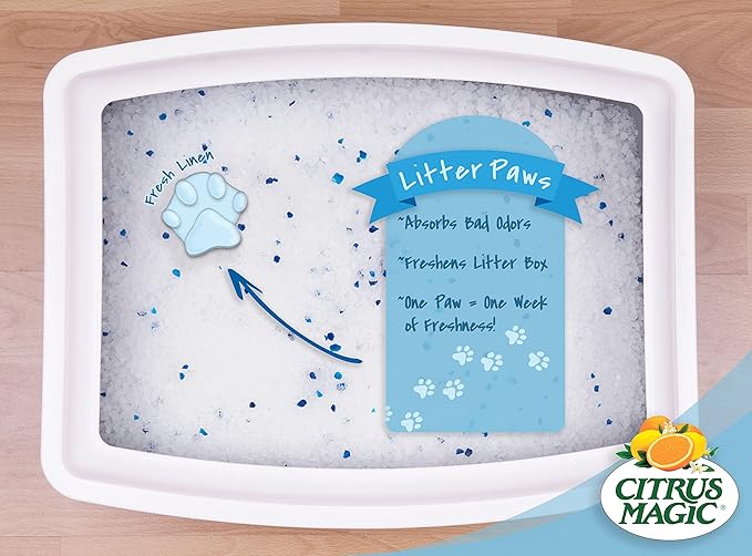 Citrus Magic Pet Odor Control "Paws" For Litter, Fresh Linen, 6-Count, 6 oz (Pack of 6)