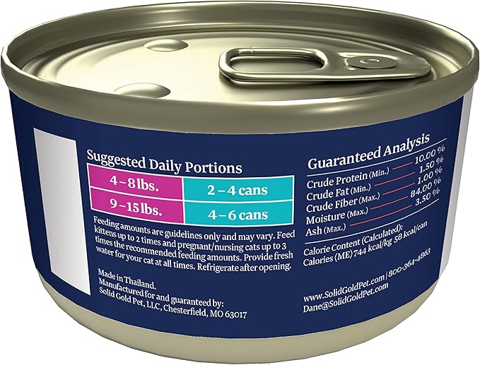 Solid Gold Nature's Harmony Wet Cat Food - Chicken & Tuna Shreds in Gravy - Canned Cat Food, 24 Pack