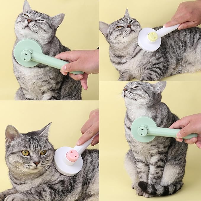 Cat Grooming Brush - Cat Brush for Shedding, Cat Dog Bath Brush Dog Shedding Brush, Hair Cleaner Brush Cat Brushes for Indoor Cats Shedding, Cat Comb Pet Brush Dog Brush (P)