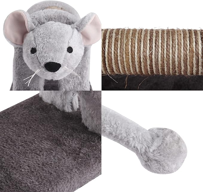 GIA Home Furniture Series Catch The House Mouse, Cat Scratching Post, Gray