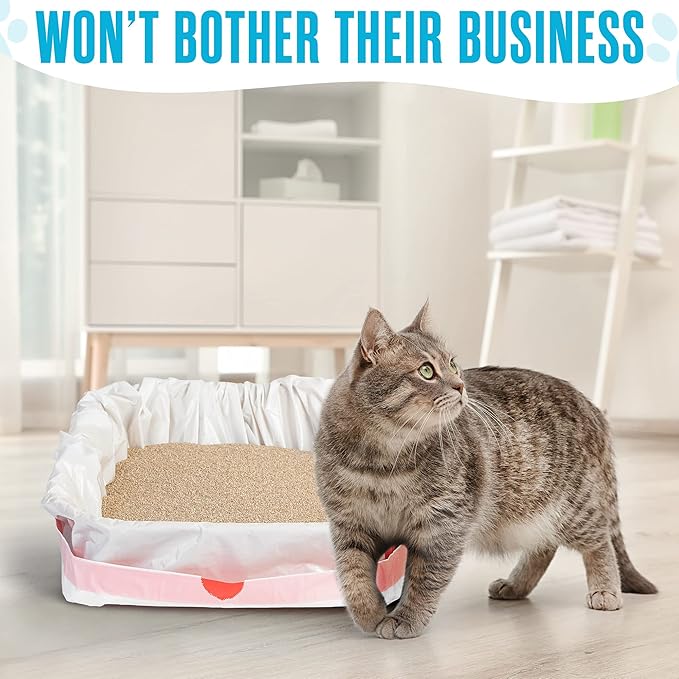 Litter Box Liners, Cat Litter Bags, Cat Litter Box Liners, 30 PK, Cat Litter Liners, Litter Bags, Litter Liners, Litter Box Bags Liners, Kitty Litterbox Liner Bags, Cat Pan Liners, Unscented, Jumbo