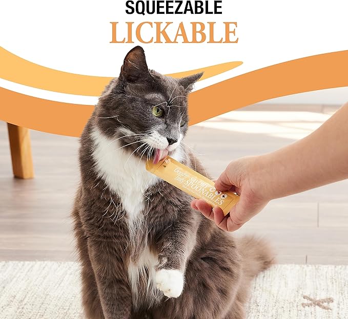 Good ‘n’ Tasty Savory Spoonables with Real Chicken, Salmon & Duck, 10 Count Tube, Triple Flavor Squeezable Lickable Wet Treats for Cats with Built-in Spoon for Less Mess