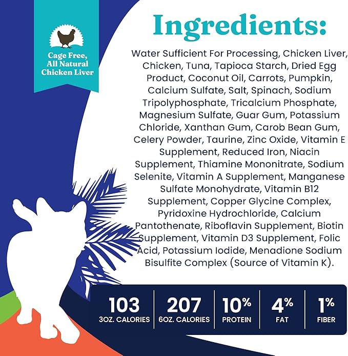 Solid Gold Tropical Blendz Wet Cat Food - Chicken Liver Pate in Coconut Oil - Canned Cat Food, 24 Pack