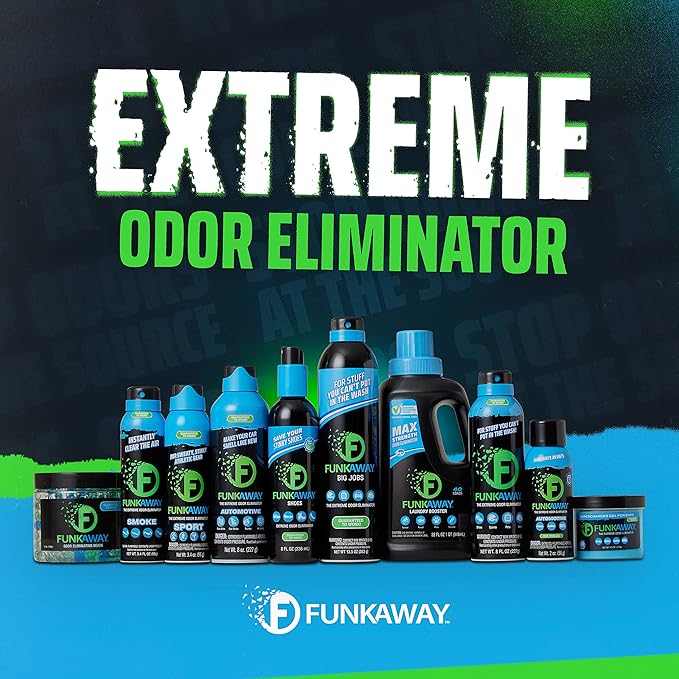FunkAway Odor Eliminating Beads, 12 oz., Supercharged Odor Absorbing Beads for the House, Car or Gym, Eliminate Smoke, Pet and Bathroom Odors for Long-Lasting Results (Pack of 2)