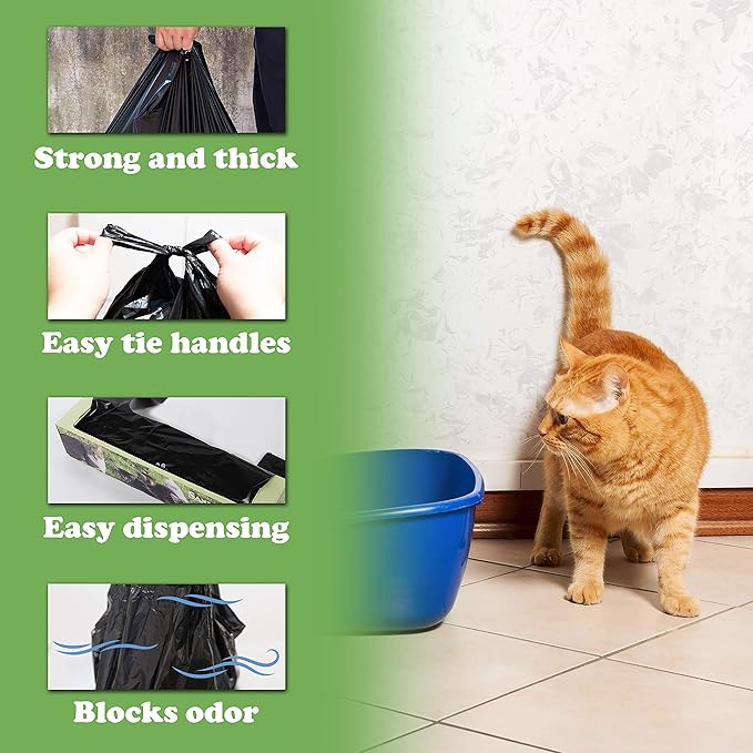 Sand Dipper Cat Litter Waste Bags | Strong Thick Odor Sealing (Tall 35 Roll)