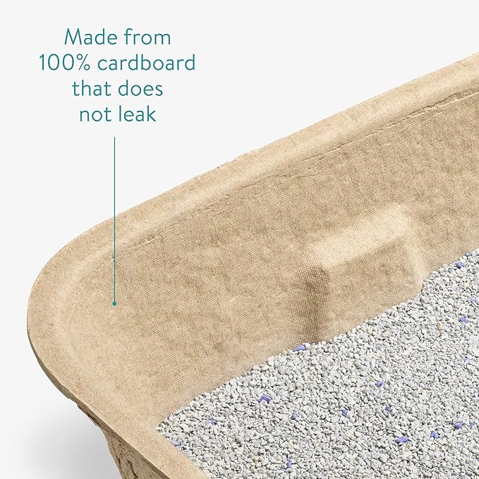 Navaris Disposable Cat Litter Trays (Pack of 10) - Cardboard Liner Tray for Cats Made of 100% Paper - Use Alone or As Box Liners - 15.9" x 11.8"