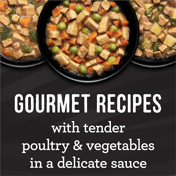 Merrick Purrfect Bistro Soirees Grain Free Natural Canned Cat Food with Gravy Variety Pack, Chicken and Turkey - (Pack of 6) 2.75 oz. Cans