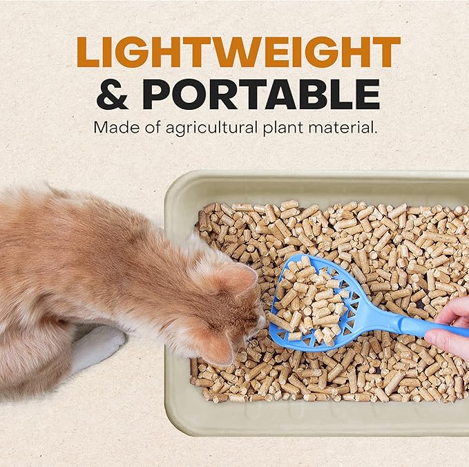 Disposable Senior Cat Litter Box, Durable & Eco-Friendly Tray, Suitable for Cats, Hamsters, Guinea Pigs, Mice & Rabbits. Pack of 6 Boxes, 16.5 x 12.5 x 2”