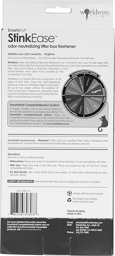 SmartyKat Stink Ease Cat Litter Box Deodorizer