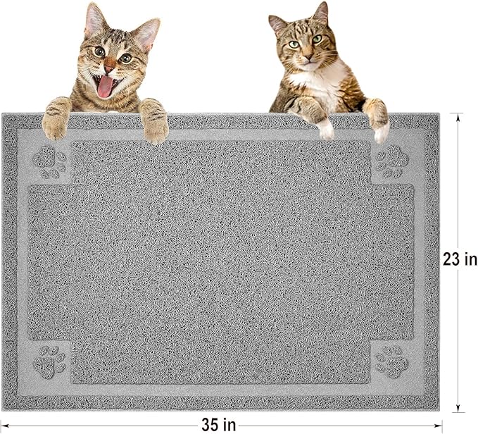 UPSKY Large Cat Litter Mat Trapper 35"×23" Traps Litter from Box and Paws Scatter Control for Litter Box Soft on Sensitive Kitty Paws Easy to Clean