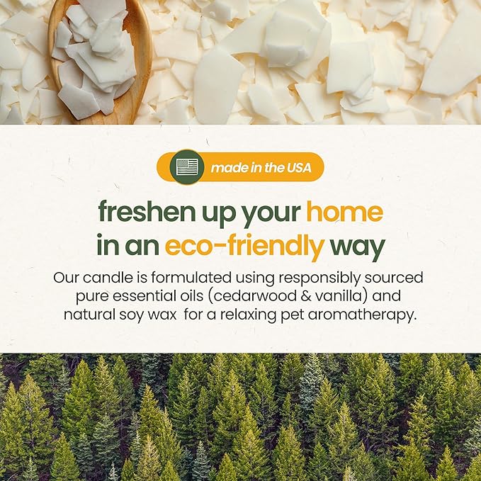 Pet Odor Eliminator Candle Relaxing Wildwoods Scented Candles for Home Decor - Calming Candles Aromatherapy, Soy Wax Pet Candles Odor Eliminator for Home - Pet Friendly Candles by Gerrard Larriett
