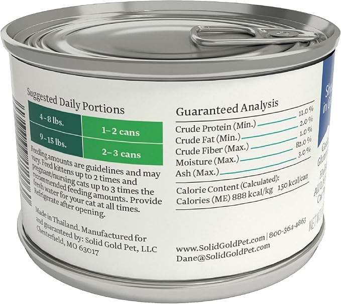 Solid Gold Flavorful Feast Wet Cat Food - Sardine & Tuna Shreds in Gravy - Canned Cat Food, 8 Pack