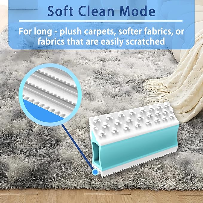 4IN1 Pet Hair Remover, Dog/Cat Fur Removal Tool - Design to Uproot and Clean Embedded Pets Hair in Carpet, Couchs, Cat Trees, Portable Fur Cleaning for Car Interior During Travel with Your pet, Pro
