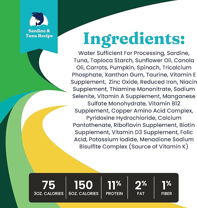 Solid Gold Wet Cat Food Shreds in Gravy - Canned Cat Food Made w/Real Tuna & Sardine - Five Oceans Grain Free 24ct/3oz Can