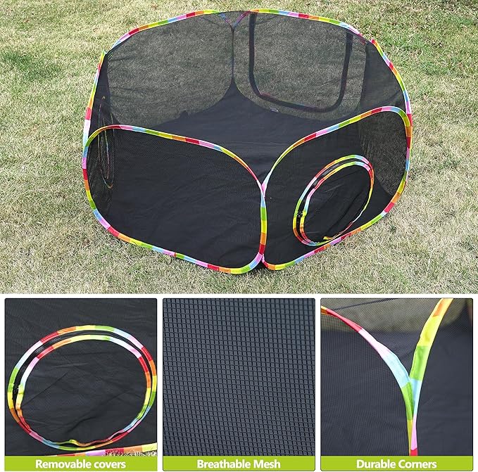 Outdoor Cat Enclosures Playground with Cat Toy Ball, Portable cat Tent for Indoor Cat Playpen Enclosed with Bag Storage, Cat Outdoor Enclosure Cat Tunnel Suitable for Small Animals