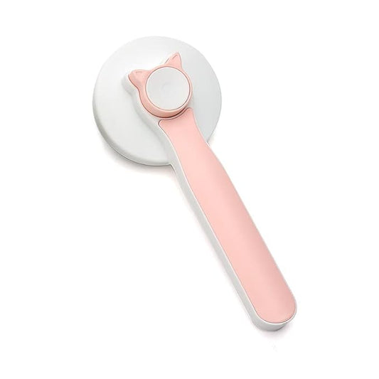 Pet Brush for Fur Friends, Self Cleaning Cat Brush with Hair Release for Shedding and Grooming, Deep Cleaning Cat Brushes for Indoor Cats Dogs Puppy Rabbits (Pink)