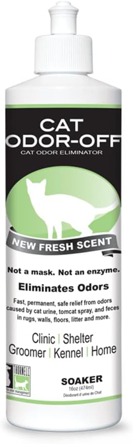 Thornell Cat Odor-Off Pet Odor Eliminator Spray – Fresh Scent 16oz Ready to Use Cat Urine Odor Eliminator Spray for Pet Urine Odor, Tomcat Spray & Feces on Carpet, Litter Boxes & More