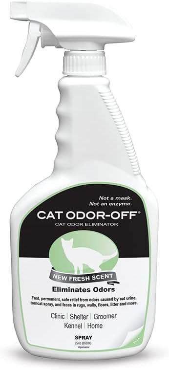 Thornell Cat Odor-off: Cat Spray Odor Eliminator - Fresh Scent Pet Odor Eliminator for Home - Pet Urine Odor Eliminator Spray, 22oz