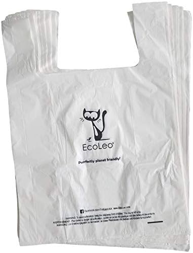 EcoLeo, Compatible with Litter-Robot 3, Plant-Derived and Plastic-free, Handle Waste Drawer Liner Bags, Thick, for Automatic Litter Box, Compatible with Leo's Loo (50-Count)