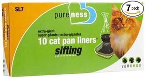 Van Ness Sifting Cat Pan Liners, 7-Pack, 30-Gallon Capacity, 100% Recycled Plastic