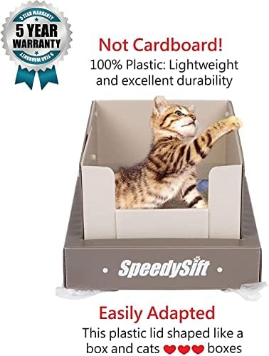 V1 Open-Top Litter Box Starter Kit, Includes 56ct Disposable Sifting Liners, Plastic Cardboard Box
