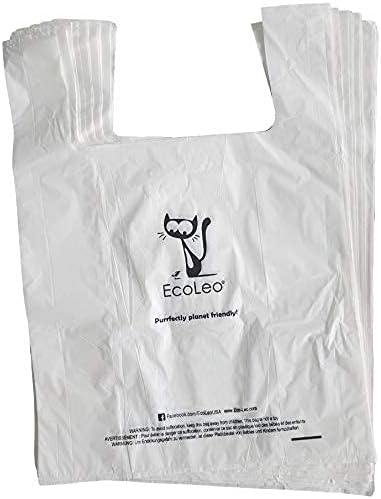EcoLeo, Compatible with Litter-Robot 3, Plant-Derived and Plastic-free, Handle Waste Drawer Liner Bags, Thick, for Automatic Litter Box, Compatible with Leo's Loo