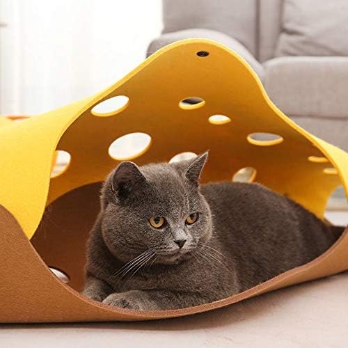 HonourHope 2 Pcs DIY Cat Tunnels Toy - Collapsible Cat Tube Toys Cat Cave Nest Toy Free Combination Pet Interactive Toy for Kittens Rabbits Hamsters and Small Animals