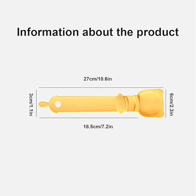 Panup Cat Strip Feeder - 3 Colors Cat Stripe Squeeze Spoon, Cat Treat Feeding Spoon, Cat Food Spoon for Wet Food, White, Green, Yellow