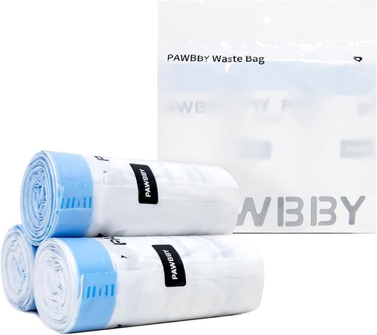 Cat Litter Box Liners Waste Bags-3 Roll Self Cleaning Cat Litter Box Trash Bags with handle (30pcs)