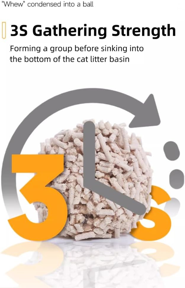Mix Natural Straw cat Litter,odorless cat Litter,Smart cat Litter,flushable Litter,dust Free,Lightweight Litter,6.61lb/Pack