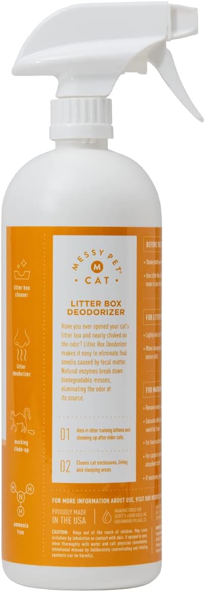 Litter Box Deodorizer – Enzymes Combat Odors from The Litter Box, Safe for Cats & Kittens - 27.05 fl oz
