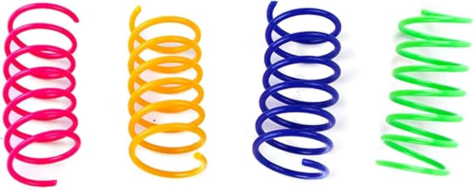 Multicolor Cats Activity Spring Toy, 4Pcs, Interactive Pet Toy, Swatting/Chasing Coils for Indoor Cats, Kittens, Dogs