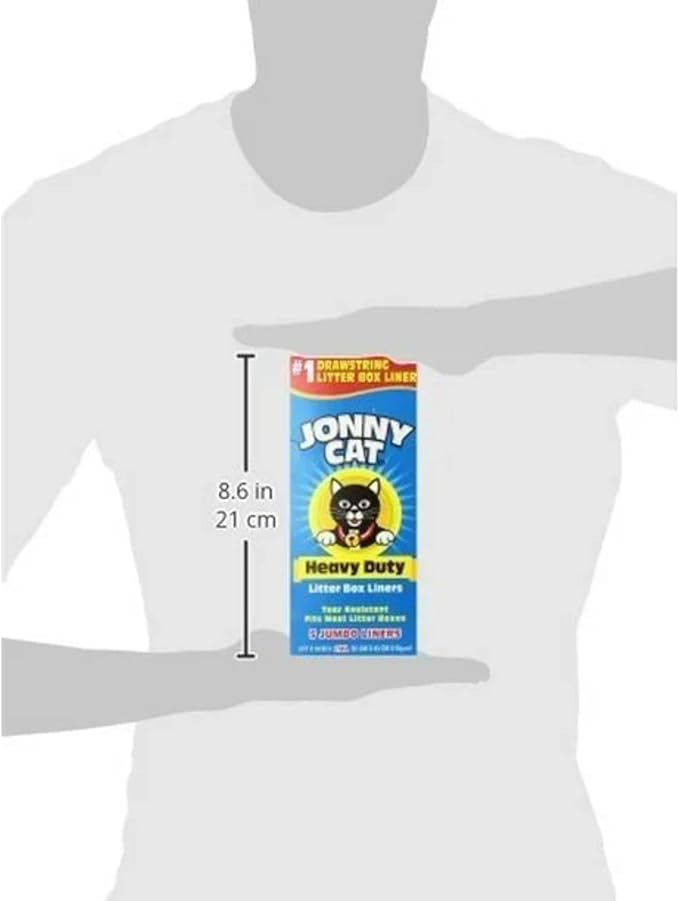 Jonny Heavy Duty Cat Litter Box Liners (Pack of 12), Cat litter Box Liners Jumbo, 5 Liners Box